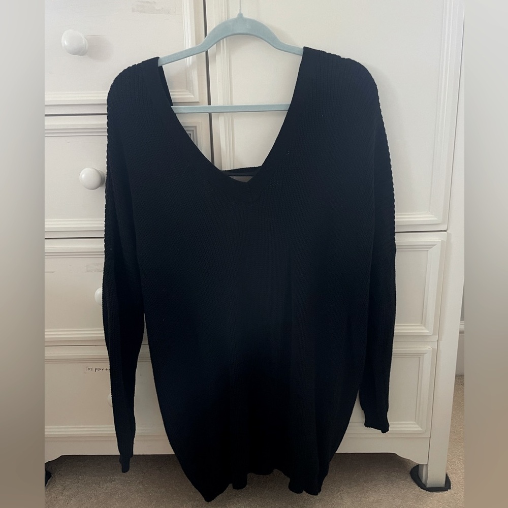 Over sized black sweater